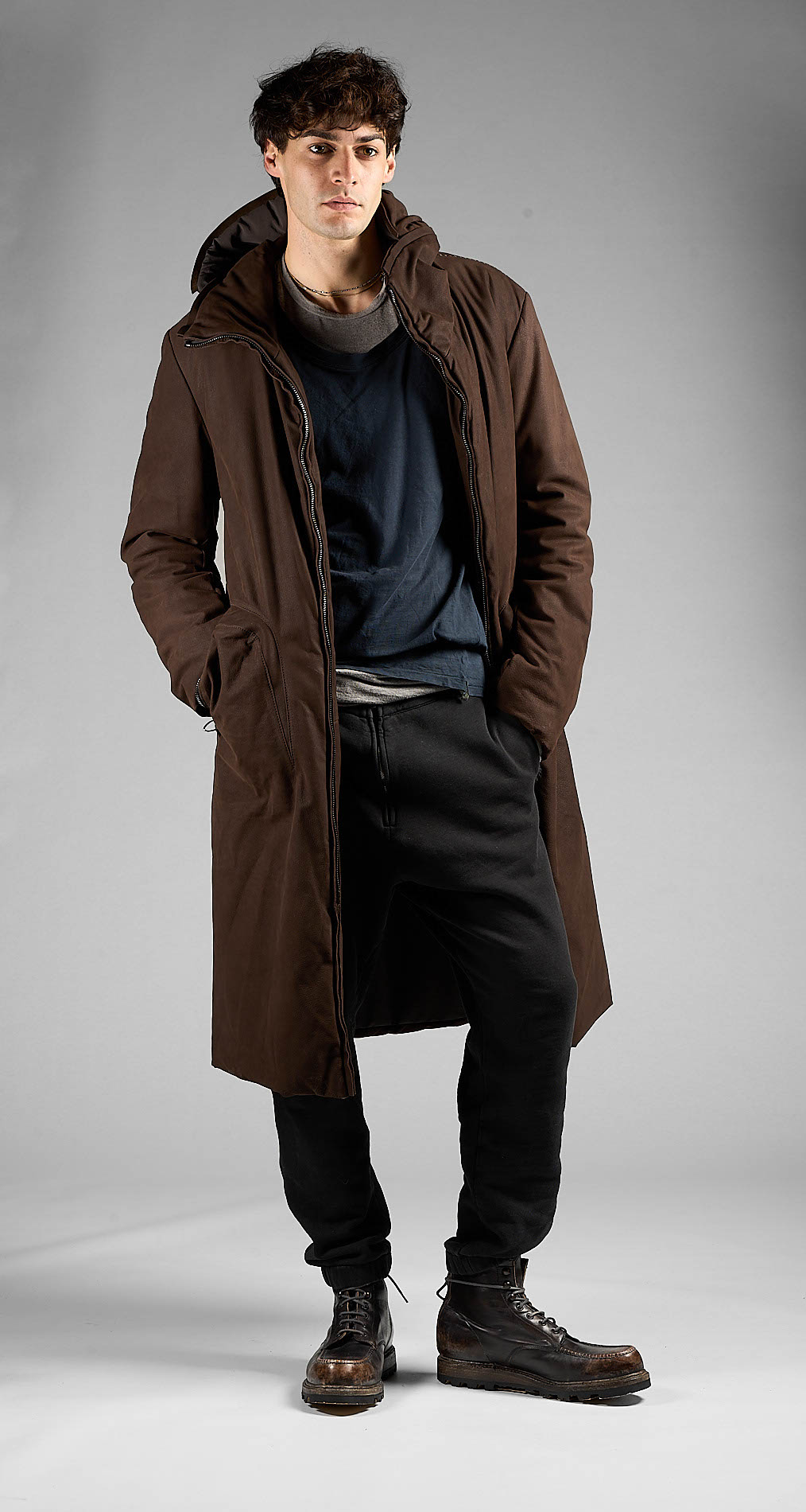 DANIELE BASTA LEATHER AND SILVER JACKET